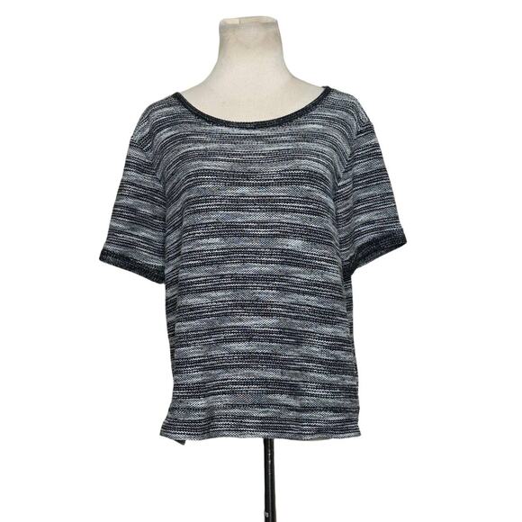 Old Navy Marbled French Terry Knit Short Sleeves T-Shirt Top Size Medium - Picture 1 of 9